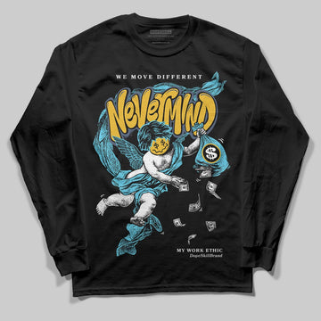 Jordan 11 Retro Gamma Blue (2025) DopeSkill Long Sleeve T-Shirt Nevermind Graphic Streetwear - Black