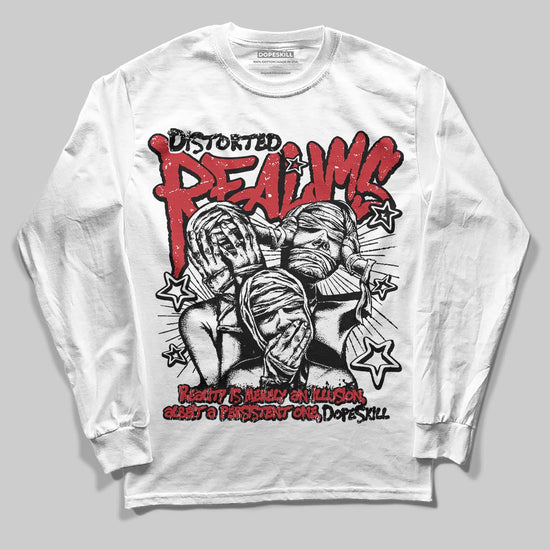 Jordan 1 Low OG "Chicago" DopeSkill Long Sleeve T-Shirt Distorted Realms Graphic Streetwear - White 
