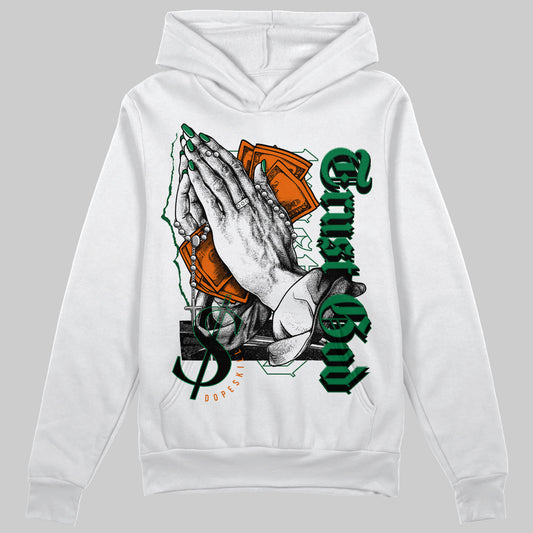 Green Sneakers DopeSkill Hoodie Sweatshirt Trust God Graphic Streetwear - White