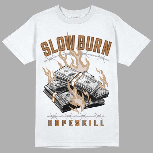 Jordan 3 Retro Palomino DopeSkill T-Shirt Slow Burn Graphic Streetwear - White