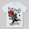Grey Sneakers DopeSkill Toddler Kids T-shirt Fear Fuels The Hustle Graphic Streetwear - White