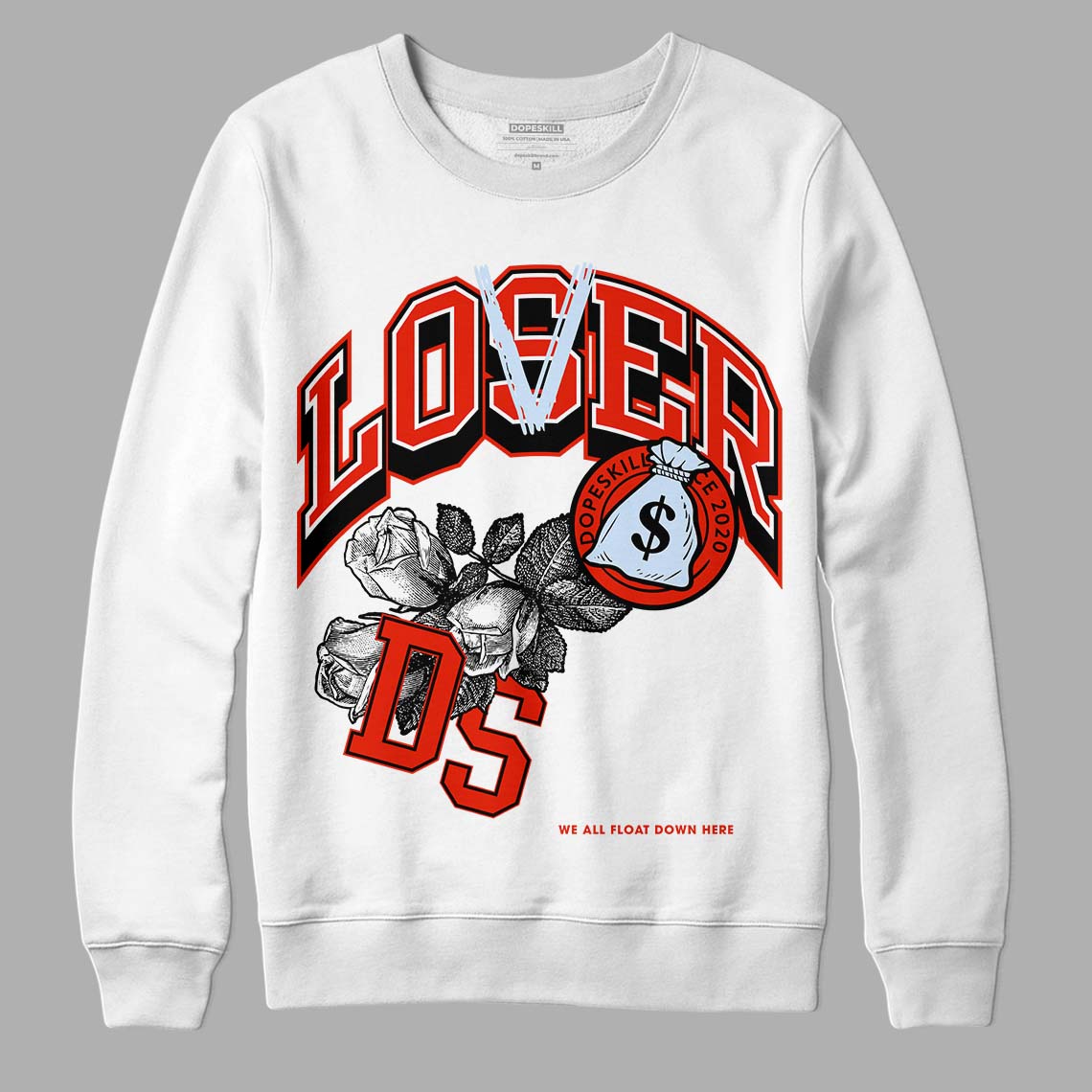 Jordan 6 Retro Toro Bravo DopeSkill Sweatshirt Loser Lover Graphic Streetwear - White