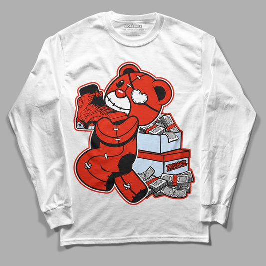 Jordan 6 Retro Toro Bravo DopeSkill Long Sleeve T-Shirt Bear Steals Sneaker Graphic Streetwear - White 