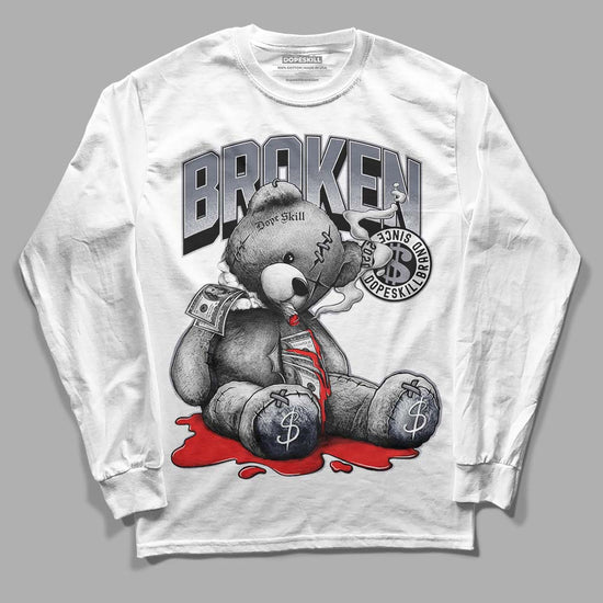 Jordan 14 Retro 'Stealth' DopeSkill Long Sleeve T-Shirt Sick Bear Graphic Streetwear - White