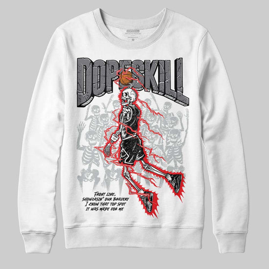 Jordan 4 “Fear” DopeSkill Sweatshirt Thunder Dunk Graphic Streetwear - White