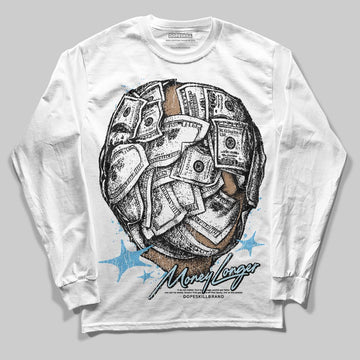 Jordan 11 Retro Legend Blue DopeSkill Long Sleeve T-Shirt Money Longer Graphic Streetwear - White