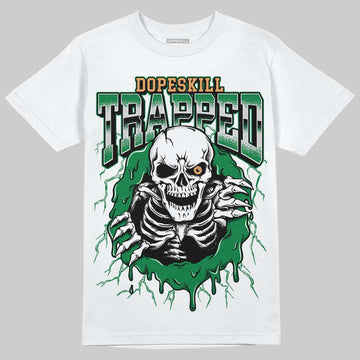 Nike SB x Jordan 4 “Pine Green” DopeSkill T-Shirt Trapped Halloween Graphic Streetwear - White 