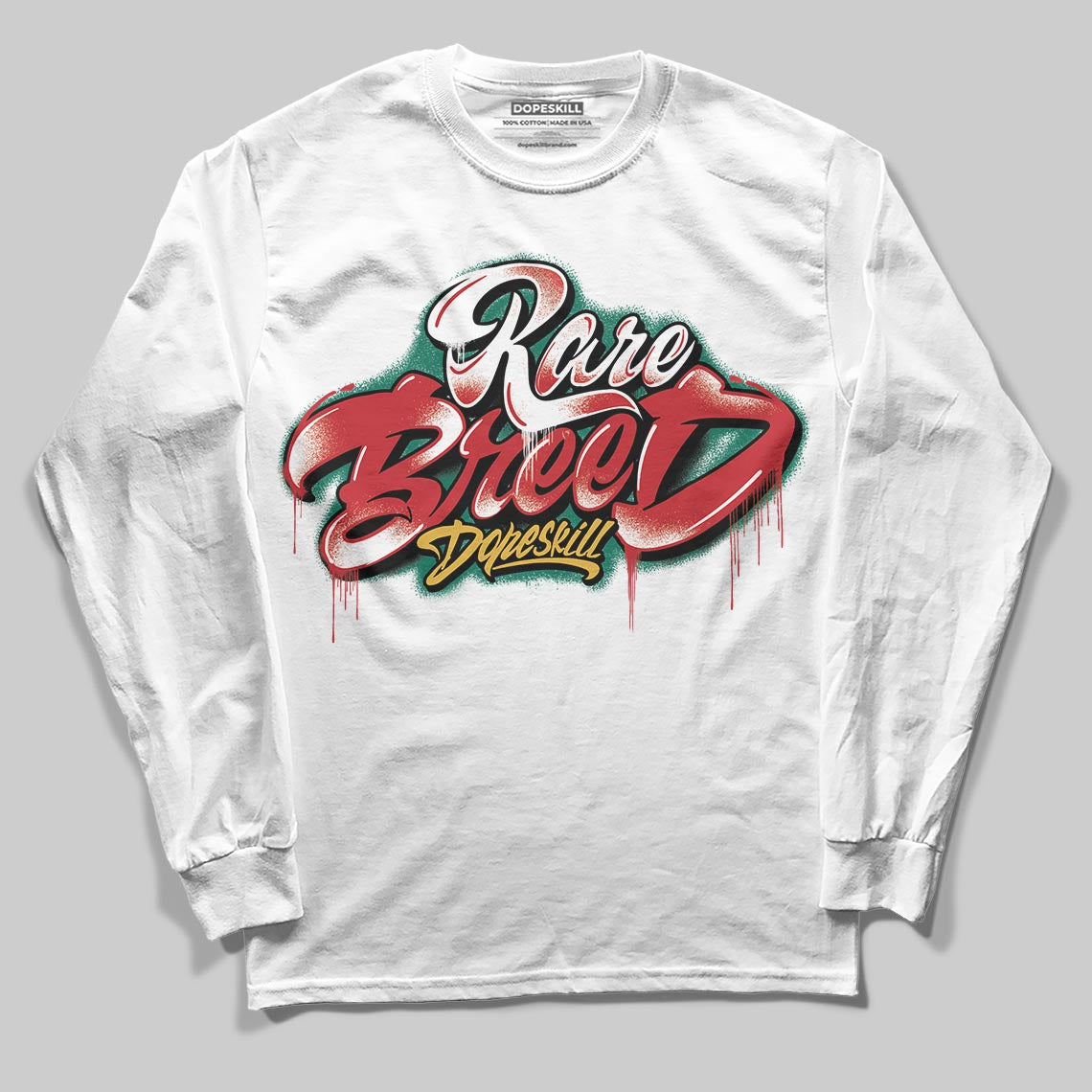 Jordan 3 Mexico 'El Vuelo' DopeSkill Long Sleeve T-Shirt Rare Breed Type Graphic Streetwear - White