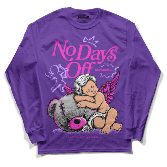 Jordan 13 Court Purple DopeSkill Purple Long Sleeve T-Shirt New No Days Off Graphic Streetwear