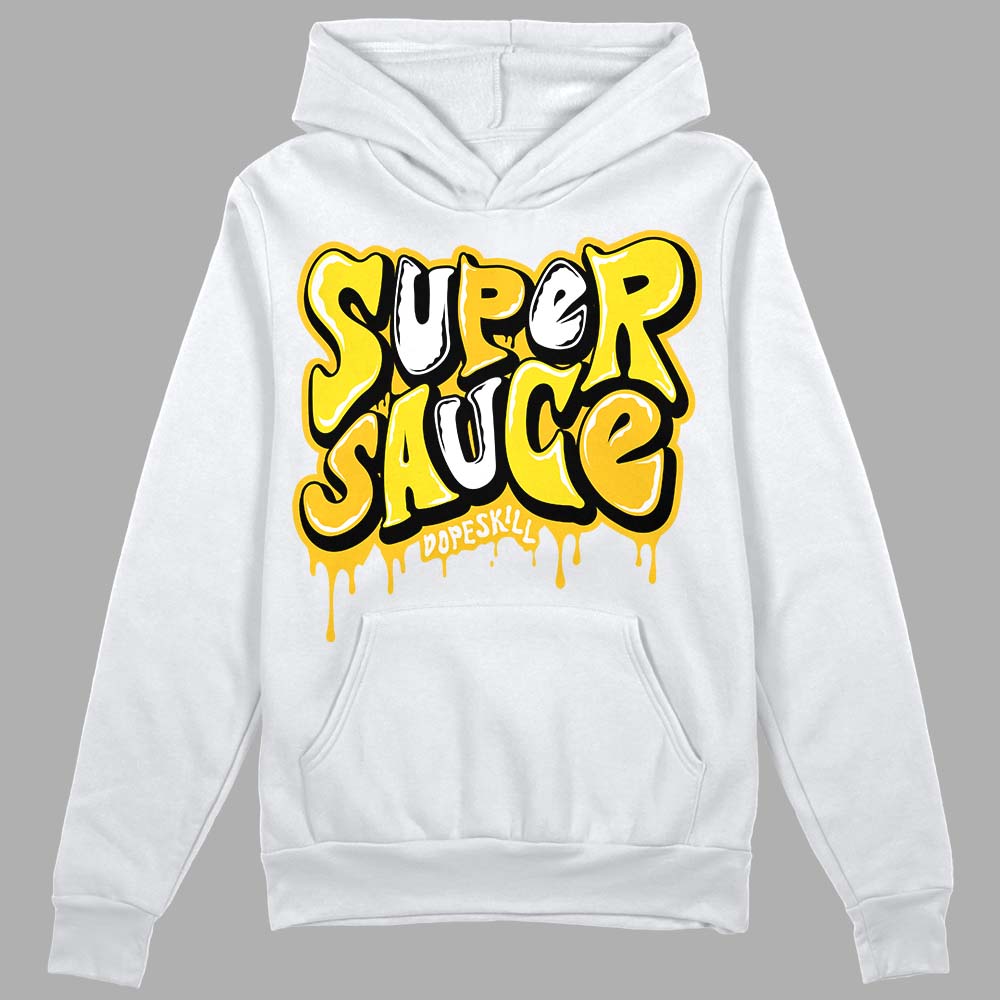 Jordan 4 Retro “Vivid Sulfur” DopeSkill Hoodie Sweatshirt Super Sauce Graphic Streetwear - White 