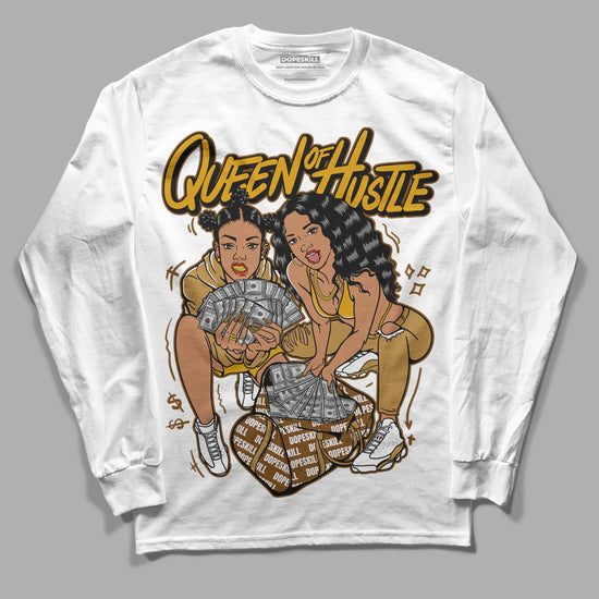 Jordan 13 Wheat 2023 DopeSkill Long Sleeve T-Shirt Queen Of Hustle Graphic Streetwear - WHite