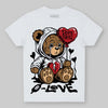 Jordan 11 Retro Low Bred (2025) DopeSkill Toddler Kids T-shirt Broken Bear Graphic Streetwear - White