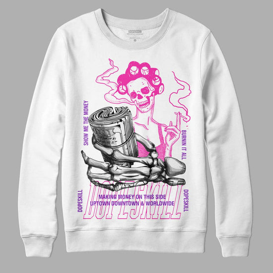 Pink Sneakers DopeSkill Sweatshirt Show Me The Money Graphic Streetwear - White