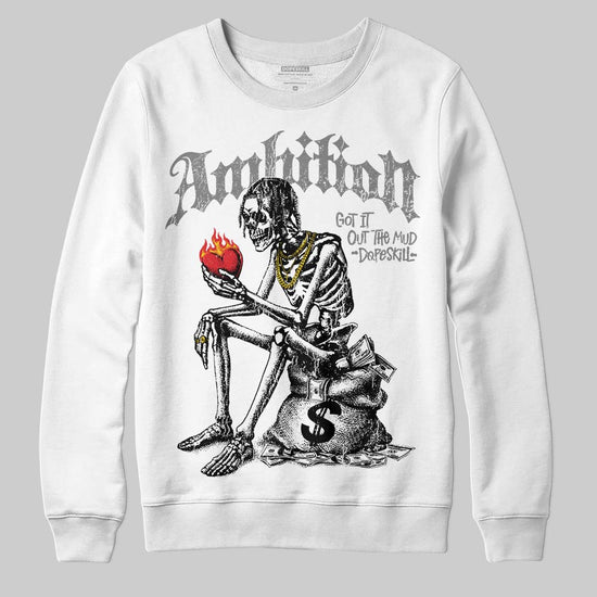 Jordan 10 Retro Shadow (2025) DopeSkill Sweatshirt Ambition Graphic Streetwear - White 