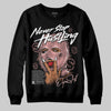 Jordan 40 “Dusty Rose” DopeSkill Sweatshirt Never Stop Hustling Graphic Streetwear - Black