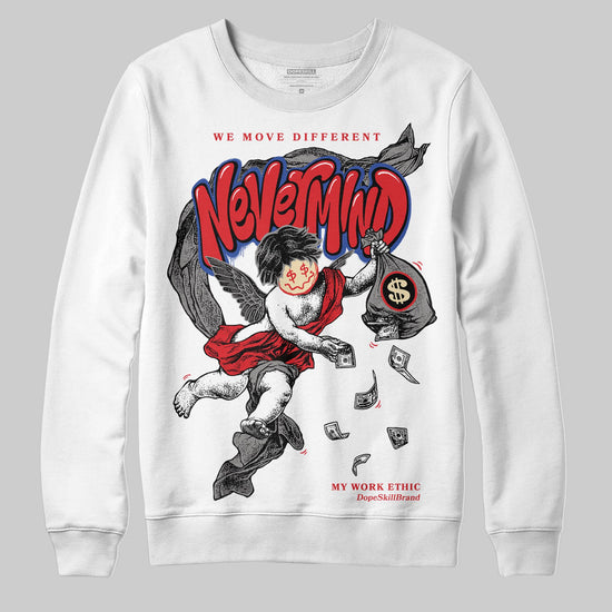 Jordan 3 “Seoul 2.0” DopeSkill Sweatshirt Nevermind Graphic Streetwear - White