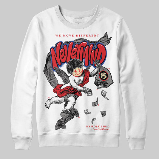 Jordan 3 “Seoul 2.0” DopeSkill Sweatshirt Nevermind Graphic Streetwear - White