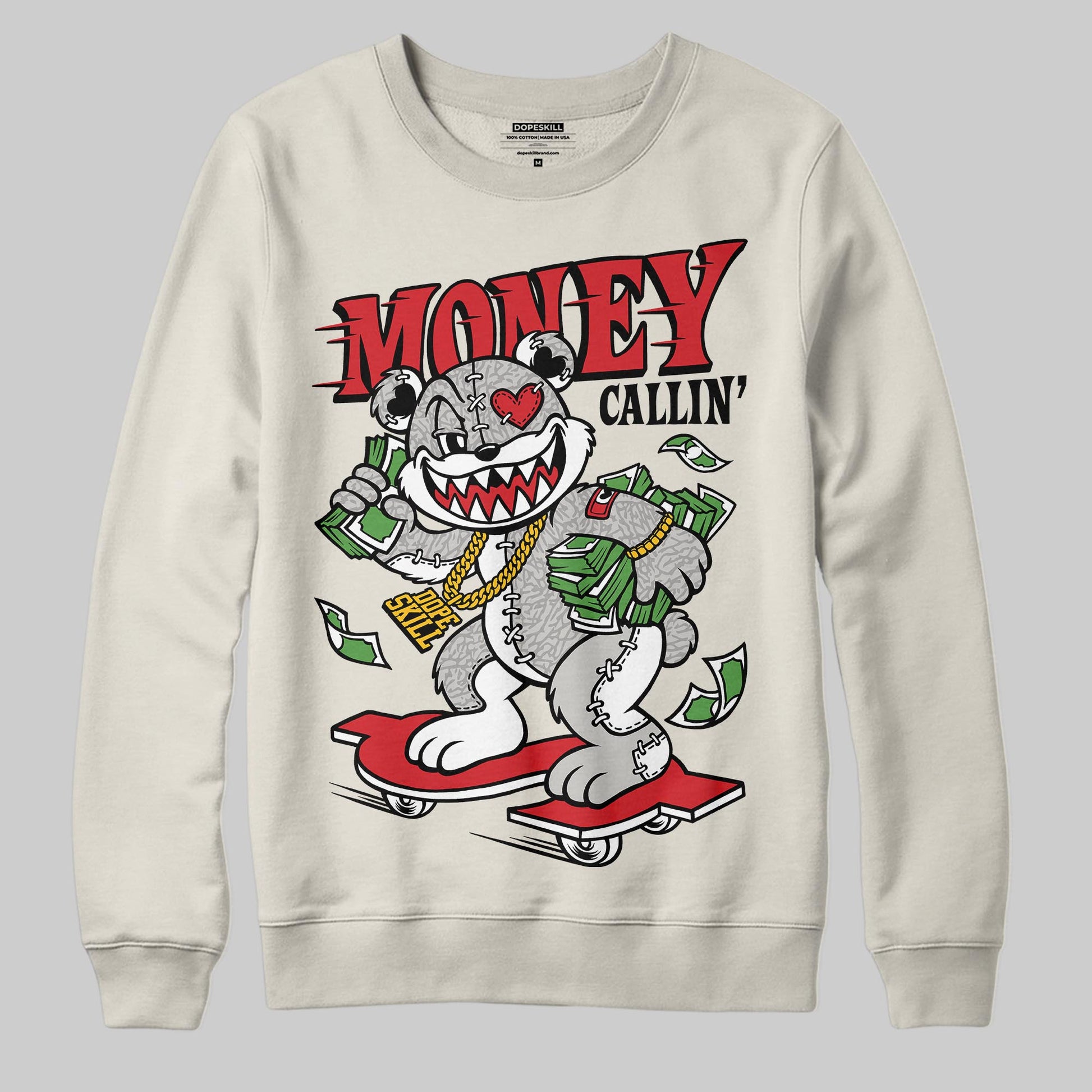 Jordan 1 Retro High OG “Sail” DopeSkill Sweatshirt Money Callin' Graphic Streetwear