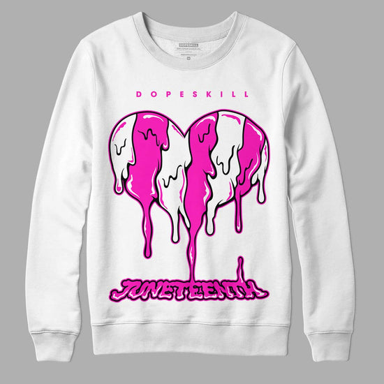 Dunk Low GS “Active Fuchsia” DopeSkill Sweatshirt Juneteenth Heart Graphic Streetwear - White