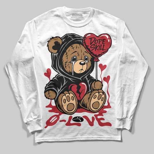 Jordan 14 Retro ‘Black Toe’ DopeSkill Long Sleeve T-Shirt Broken Bear Graphic Streetwear - White