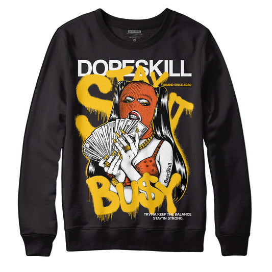 Yellow Sneakers DopeSkill Sweatshirt Stay It Busy Graphic Streetwear - Black