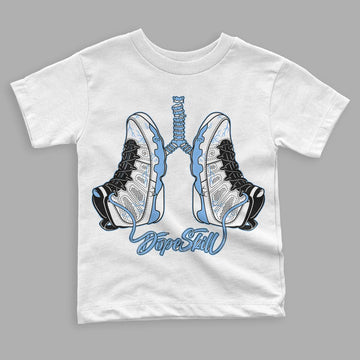 Jordan 9 Powder Blue DopeSkill Toddler Kids T-shirt Breathe Graphic Streetwear - White