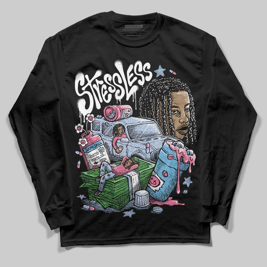 Jordan 3 GS “Cobalt Bliss” DopeSkill Long Sleeve T-Shirt Stressless Graphic Streetwear - Black