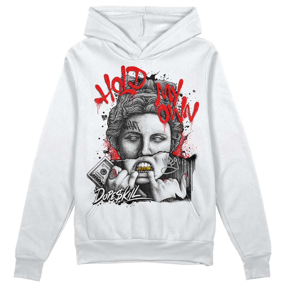 Jordan 1 Low OG “Shadow” DopeSkill Hoodie Sweatshirt Hold My Own Graphic Streetwear - White