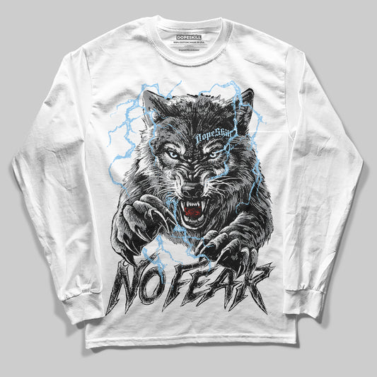 Jordan 5 Retro Wolf Grey (2026) DopeSkill Long Sleeve T-Shirt No Fear Graphic Streetwear - White