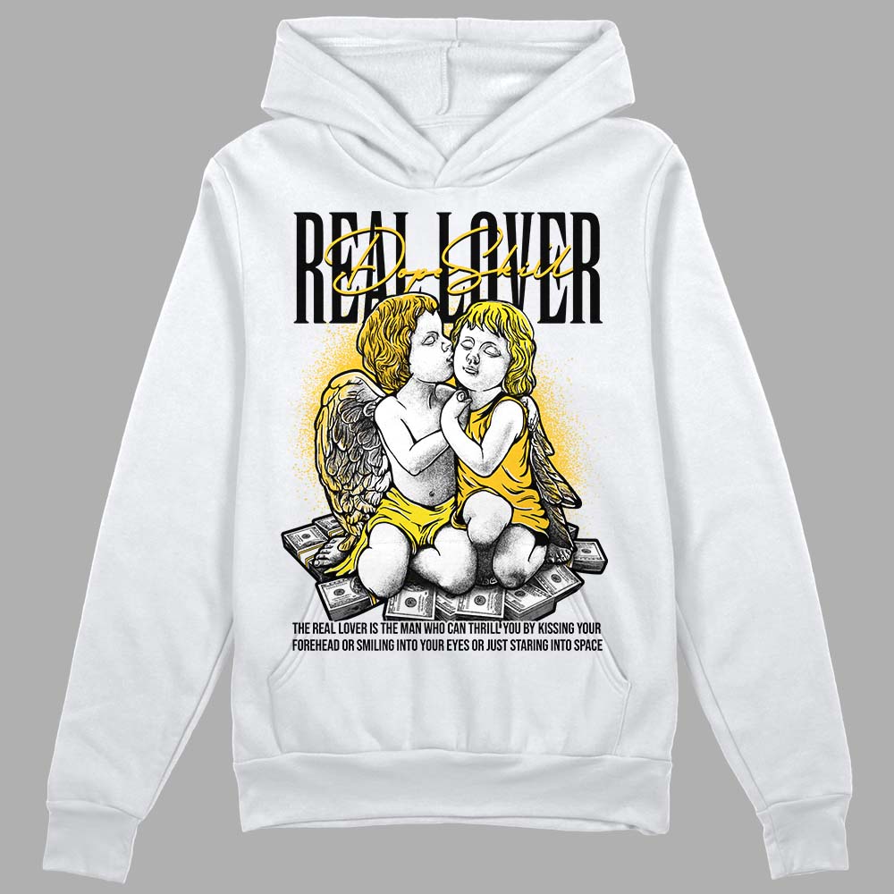 Jordan 4 Retro “Vivid Sulfur” DopeSkill Hoodie Sweatshirt Real Lover Graphic Streetwear - White 