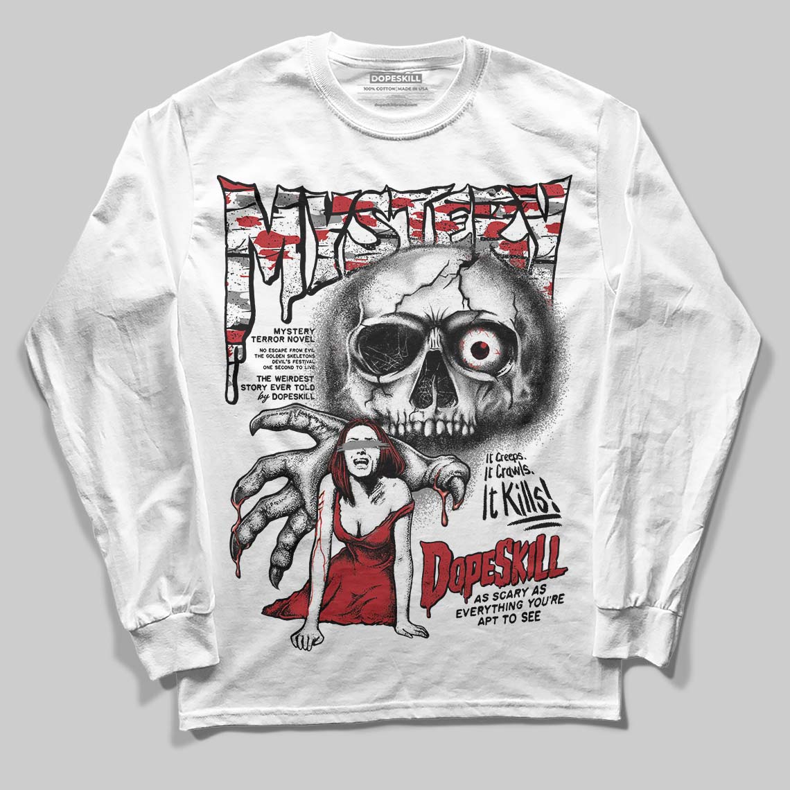 Jordan 8 Retro Bugs Bunny (2025) DopeSkill Long Sleeve T-Shirt Mystery Ghostly Grasp Graphic Streetwear - White