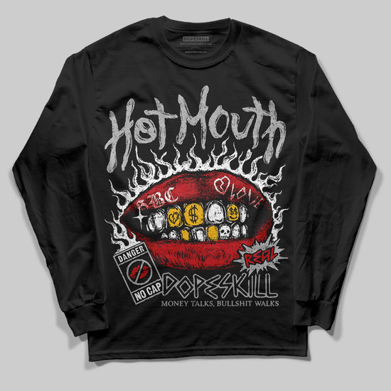 Jordan 3 OG “Black Cement” DopeSkill Long Sleeve T-Shirt Hot Mouth Graphic Streetwear - Black