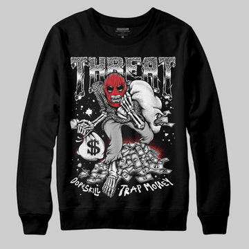 Jordan 3 OG “Black Cement” DopeSkill Sweatshirt Threat Graphic Streetwear - Black