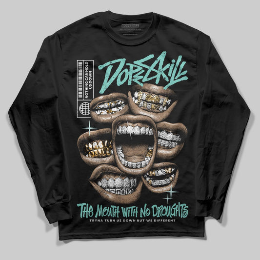 Jordan 11 Low "Igloo" DopeSkill Long Sleeve T-Shirt The Mouth With No Droughts Graphic Streetwear - Black