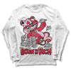 Dunk Low PRM Bacon DopeSkill Long Sleeve T-Shirt Born To Be Rich Graphic Streetwear - White