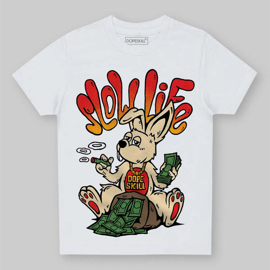 Red Sneakers DopeSkill Toddler Kids T-shirt Slow Life Graphic Streetwear - White
