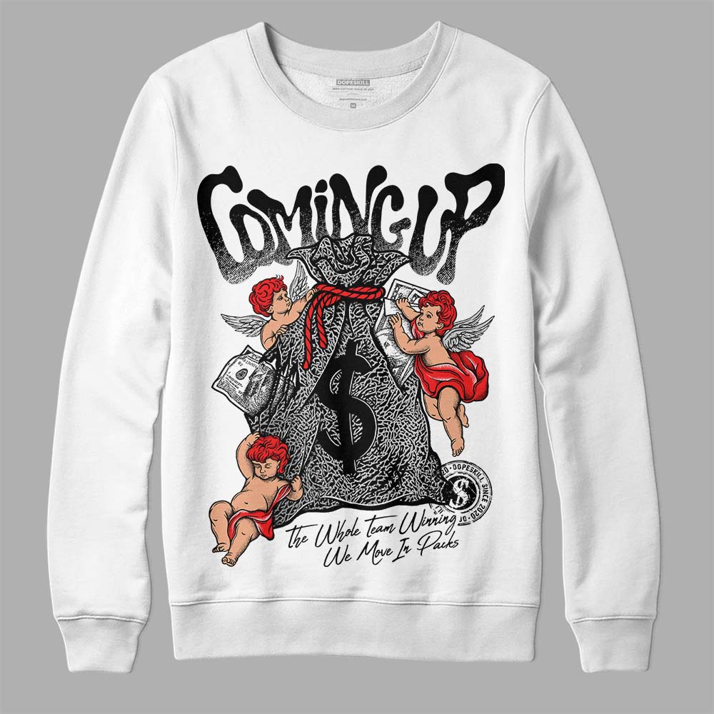 Jordan Spizike Low Bred DopeSkill Sweatshirt Money Bag Coming Up Graphic Streetwear - White 