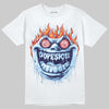 University Blue Sneakers DopeSkill T-Shirt Hellfire Graphic Streetwear - White