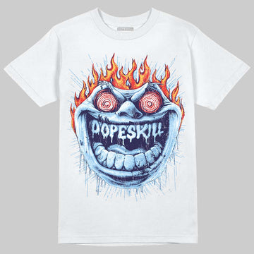 University Blue Sneakers DopeSkill T-Shirt Hellfire Graphic Streetwear - White