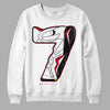 Jordan 7 Retro Cardinal  DopeSkill Sweatshirt No.7 Graphic Streetwear - White 