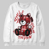 Jordan 12 Retro Flu Game (2025) DopeSkill Sweatshirt Smile Through The Pain Graphic Streetwear - White