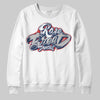 Jordan 4 SB “Summit White/Navy” DopeSkill Sweatshirt Rare Breed Type Graphic Streetwear - WHite