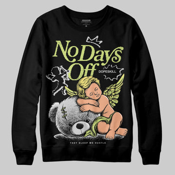 Jordan 4 GS “Light Lemon Twist” DopeSkill Sweatshirt New No Days Off Graphic Streetwear - Black