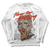 Jordan 1 High OG “Latte” DopeSkill Long Sleeve T-Shirt Never Stop Hustling Graphic Streetwear - White 