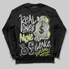 Jordan 4 GS “Light Lemon Twist” DopeSkill Long Sleeve T-Shirt Real Ones Move In Silence Graphic Streetwear - Black