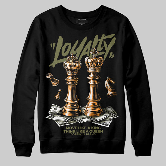 Olive Sneakers DopeSkill Sweatshirt Loyalty Graphic Streetwear - Black
