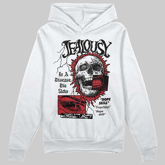 Jordan 1 Low OG "Chicago" DopeSkill Hoodie Sweatshirt Jealousy Graphic Streetwear - White