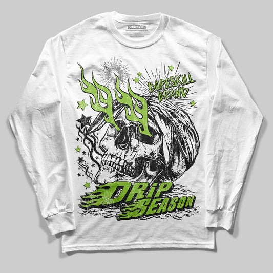 Neon Green Sneakers DopeSkill Long Sleeve T-Shirt Drip Season Graphic Streetwear - White