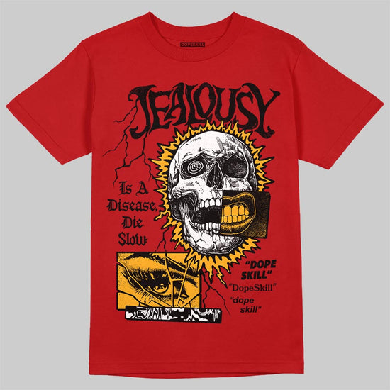 Red Sneakers DopeSkill T-Shirt Jealousy Graphic Streetwear - Red 