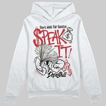 Jordan 4 “Flight Club” DopeSkill Hoodie Sweatshirt Speak It Graphic Streetwear - White 
